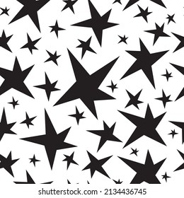 Seamless pattern of stars. Halloween. Vector alchemical illustration. Design for paper.