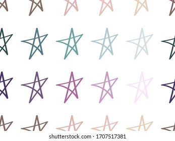 Seamless pattern with stars. Hand drawn pattern