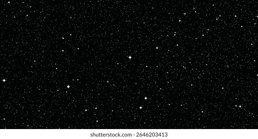 Seamless pattern with stars. Hand drawn stars texture. Night starry sky.