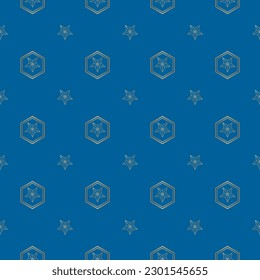 Seamless pattern with stars and hexagons. Irregular. Wrapping paper. Seamless background. Textile.