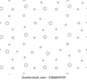 Seamless pattern with stars. isolated on white background