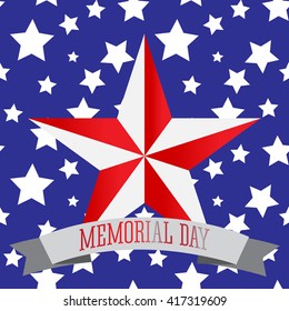  Seamless pattern with stars. Memorial day.