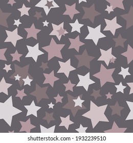 Seamless pattern with stars. Night sky, space background