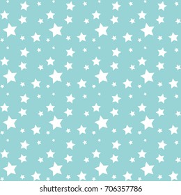 Seamless pattern with  stars on blue, Vector background,Modern Geometric Star in nigh.