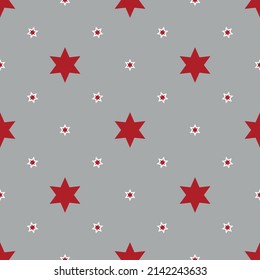 seamless pattern with stars on grey background. vector illustration 
