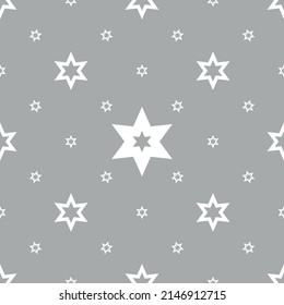 patrón impecable con estrellas de fondo gris. ilustración vectorial 