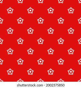 Seamless pattern with stars  on red background. Vector illustration. Magic fireworks. Stardust background.  Christmas vector ornament. holiday simple texture for printing on fabric or paper.