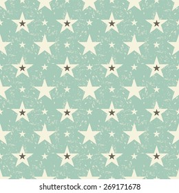 seamless pattern with stars on shabby background