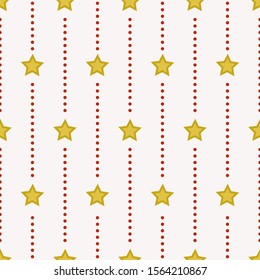 Seamless pattern with stars on a white background. Vector.