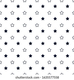 Seamless pattern with stars on white background.Design template for wallpaper,fabric,wrapping,textile
