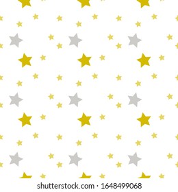 Seamless pattern with stars on white background.Design template for wallpaper,fabric,wrapping,textile