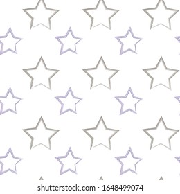 Seamless pattern with stars on white background.Design template for wallpaper,fabric,wrapping,textile