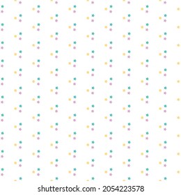 Seamless pattern with stars on white background. Vector hand drawn illustration. Best for textile, wrapping paper and post cards.