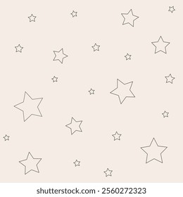 Seamless pattern with stars on white background. Background. Scandinavian pattern.