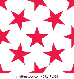 Seamless pattern with stars on white background. Vector illustration.
