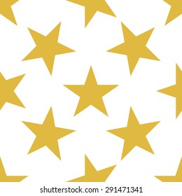 Seamless pattern with stars on white background. Vector illustration.