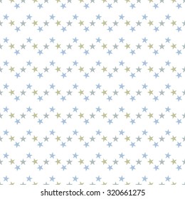 Seamless pattern with stars on white background. Vector illustration.