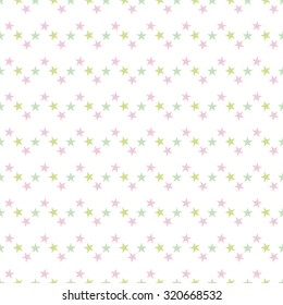 Seamless pattern with stars on white background. Vector illustration.