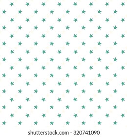 Seamless pattern with stars on white background. Vector illustration.