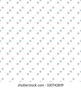 Seamless pattern with stars on white background. Vector illustration.