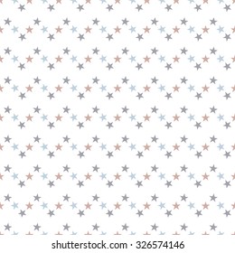 Seamless pattern with stars on white background. Vector illustration.