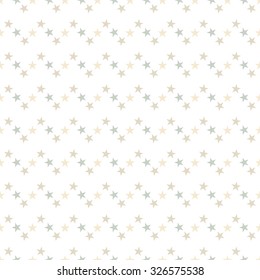 Seamless pattern with stars on white background. Vector illustration.