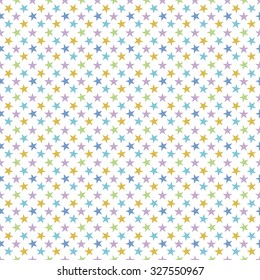 Seamless pattern with stars on white background. Vector illustration.