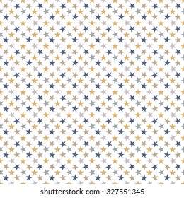 Seamless pattern with stars on white background. Vector illustration.