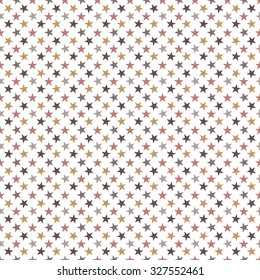 Seamless pattern with stars on white background. Vector illustration.