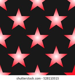 Seamless pattern with stars on white background. Vector illustration.