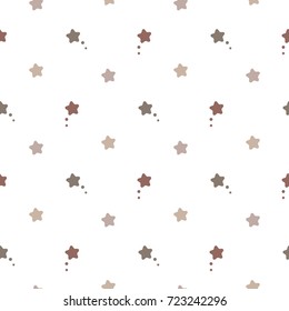 Seamless Pattern of Stars on White Background