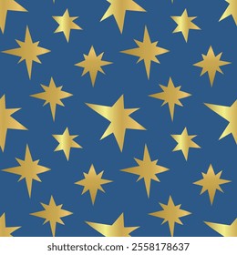 Seamless pattern with stars. Ornament for gift wrapping paper, fabric, etc.