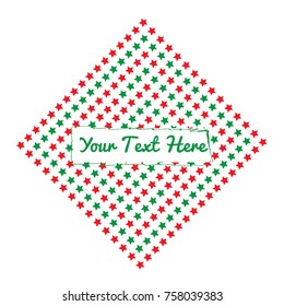 seamless pattern stars red green
