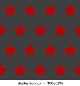 seamless pattern stars red on grey background