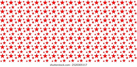 Seamless pattern with stars. Red and white simple stars pattern. Festive pattern with stars. Night sky background. Kids texture. Nursery prints for textile, apparel, wrapping paper, vector