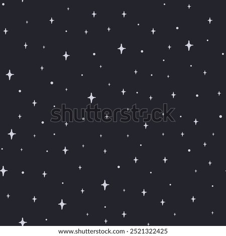 Seamless pattern with stars. Repeating geometric background with stars for prints on dark background Wallpaper with glitter. Glitter mosaic. Vector