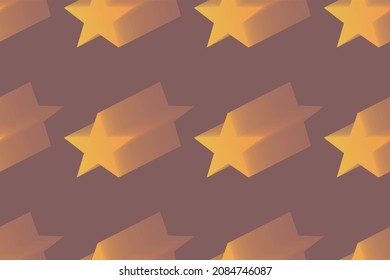 Seamless pattern with stars in retro style. Vector illustration.