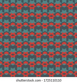 Seamless pattern. Stars, rhombuses, chevrons, figures ornament. Folk wallpaper. Ethnic motif. Simple background. Geometric backdrop. Digital paper, textile print, web design, abstract