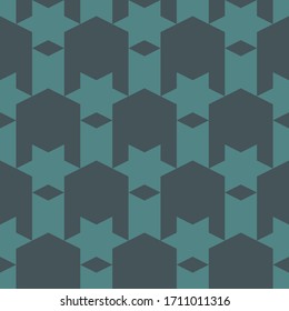 Seamless pattern. Stars, rhombuses, figures ornament. Ethnic motif. Simple background. Geometric backdrop.Folk wallpaper. Digital paper, textile print, web design, abstract.