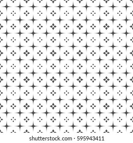 Seamless pattern of stars and rhombuses. Geometric wallpaper. Unusual lattice. Vector illustration. Good quality. Good design.