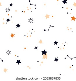 Seamless pattern with stars. Scandinavian baby style. Wallpaper for the children's room, for clothes
