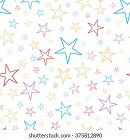 Seamless pattern with stars, star pattern, star decorations. EPS10 vector illustration.