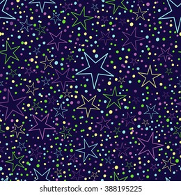 Seamless pattern with stars, star pattern, star decorations. EPS10 vector illustration.
