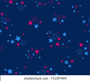 seamless pattern with stars. Stock vector.