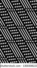 seamless pattern with stars and stripe black background