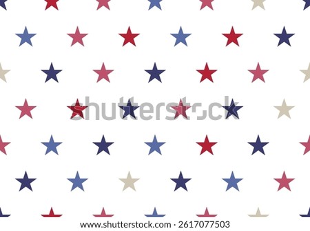 Seamless pattern with stars. USA American Stars Background Pattern. Star shape US holiday American US patriotic background pattern