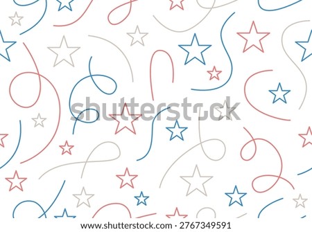 Seamless pattern with stars. USA American Stars Background Pattern. Star shape US holiday American US patriotic background pattern. Seamless Stars Patriotic Red and Blue Abstract Background USA American Pattern