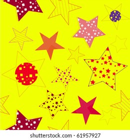 Seamless pattern with stars. Vector.