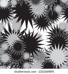 Patrón sin foco con estrellas.  Archivo vector para diseños.