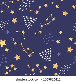 Seamless pattern with stars. Vector illustration for your design